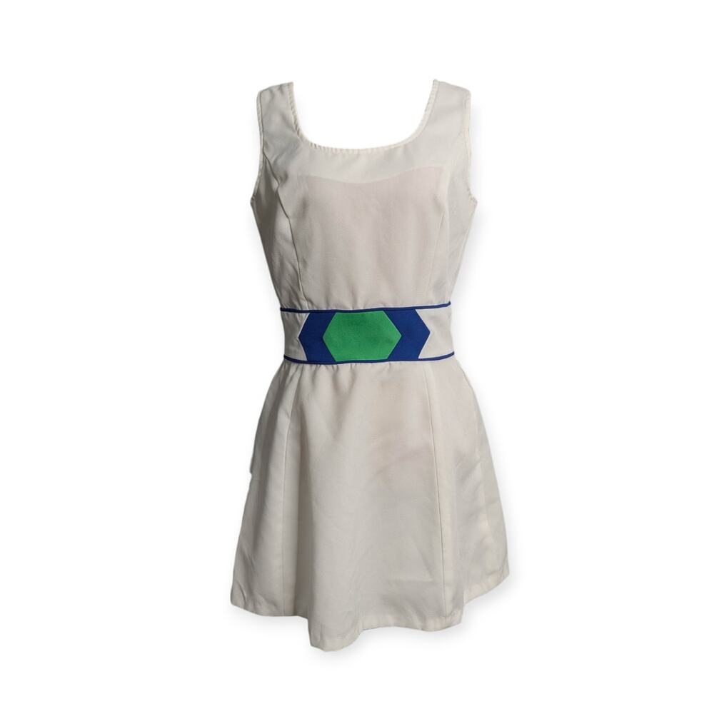 70s Sporty Tennis Dress ~ A-line Mini EUC Medium